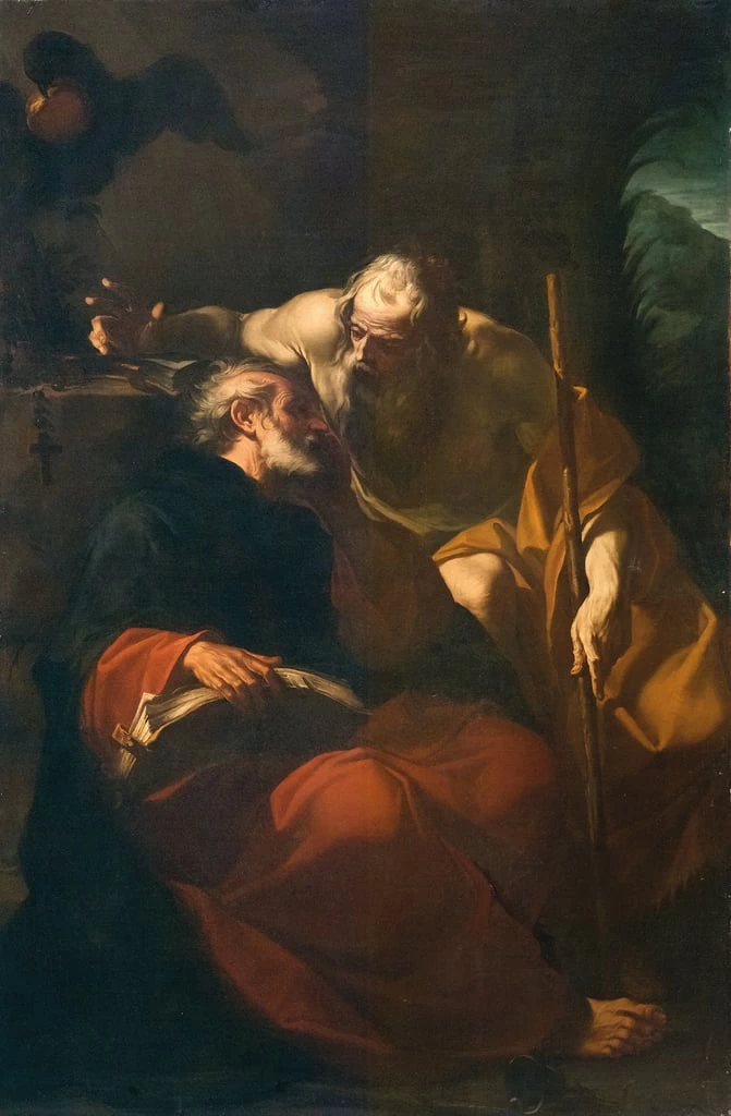 San Benedetto e un eremita